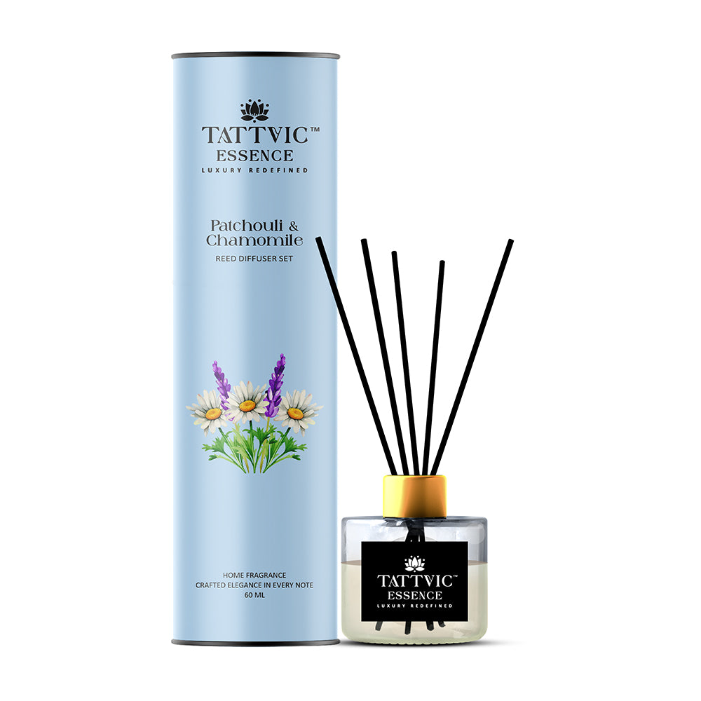 Tattvic Essence Reed Diffuser Set – Patchouli and Chamomile