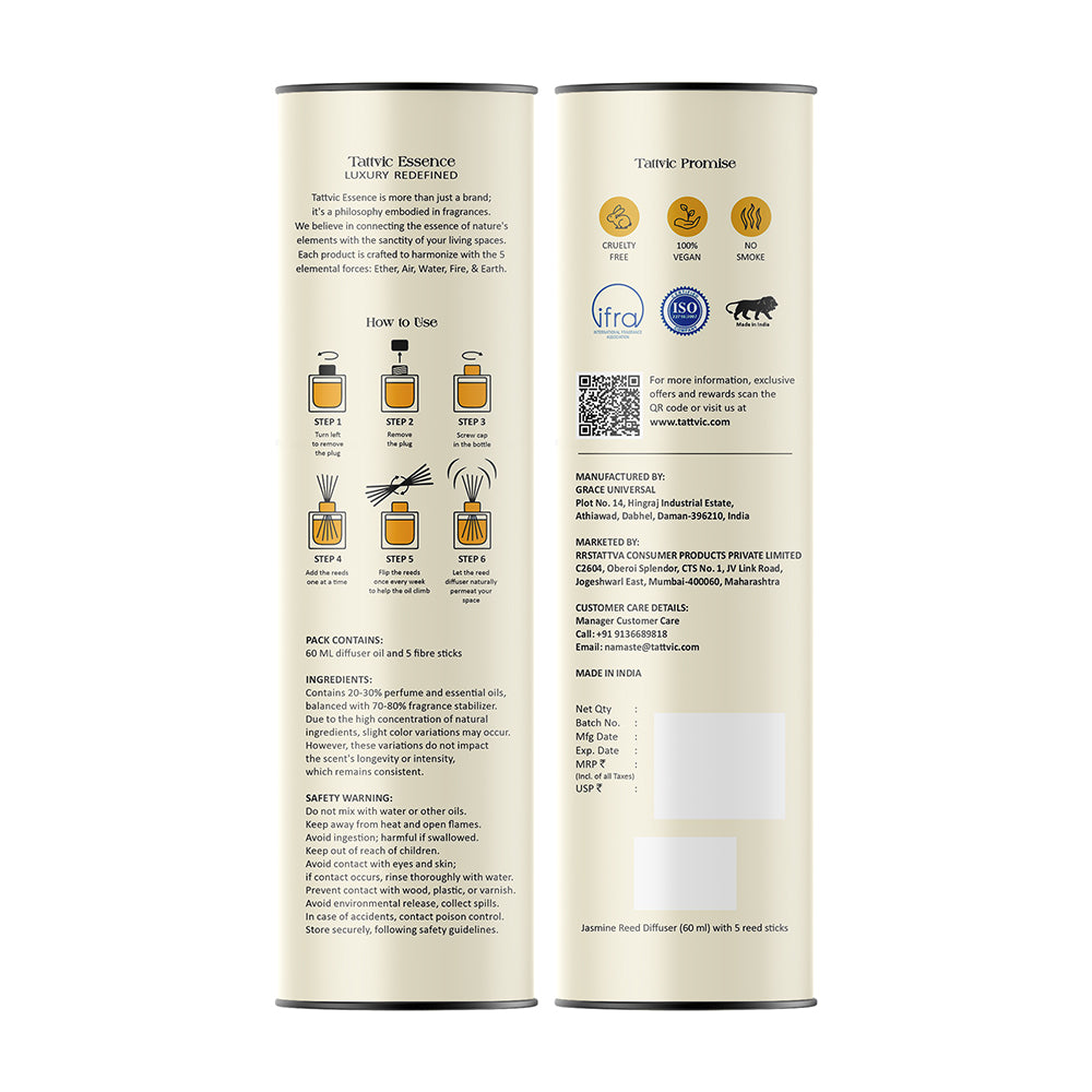 Tattvic Essence Reed Diffuser Set – Jasmine