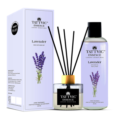Tattvic Essence Reed Diffuser Set – Lavender