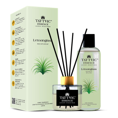 Tattvic Essence Reed Diffuser Set – Lemongrass