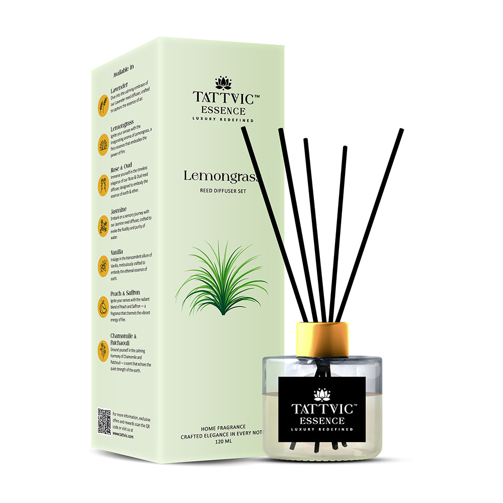 Tattvic Essence Reed Diffuser Set – Lemongrass