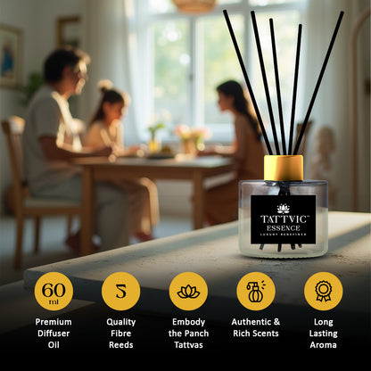 Tattvic Essence Reed Diffuser Set – Peach and Saffron
