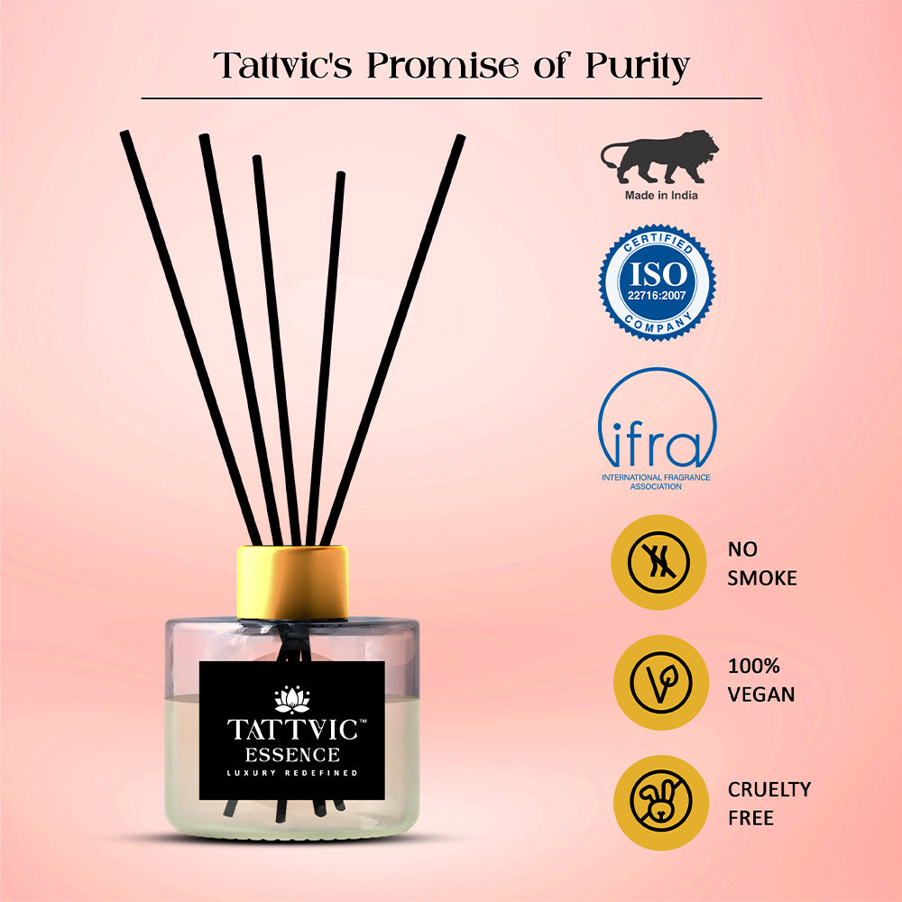 Tattvic Essence Reed Diffuser Set – Peach and Saffron