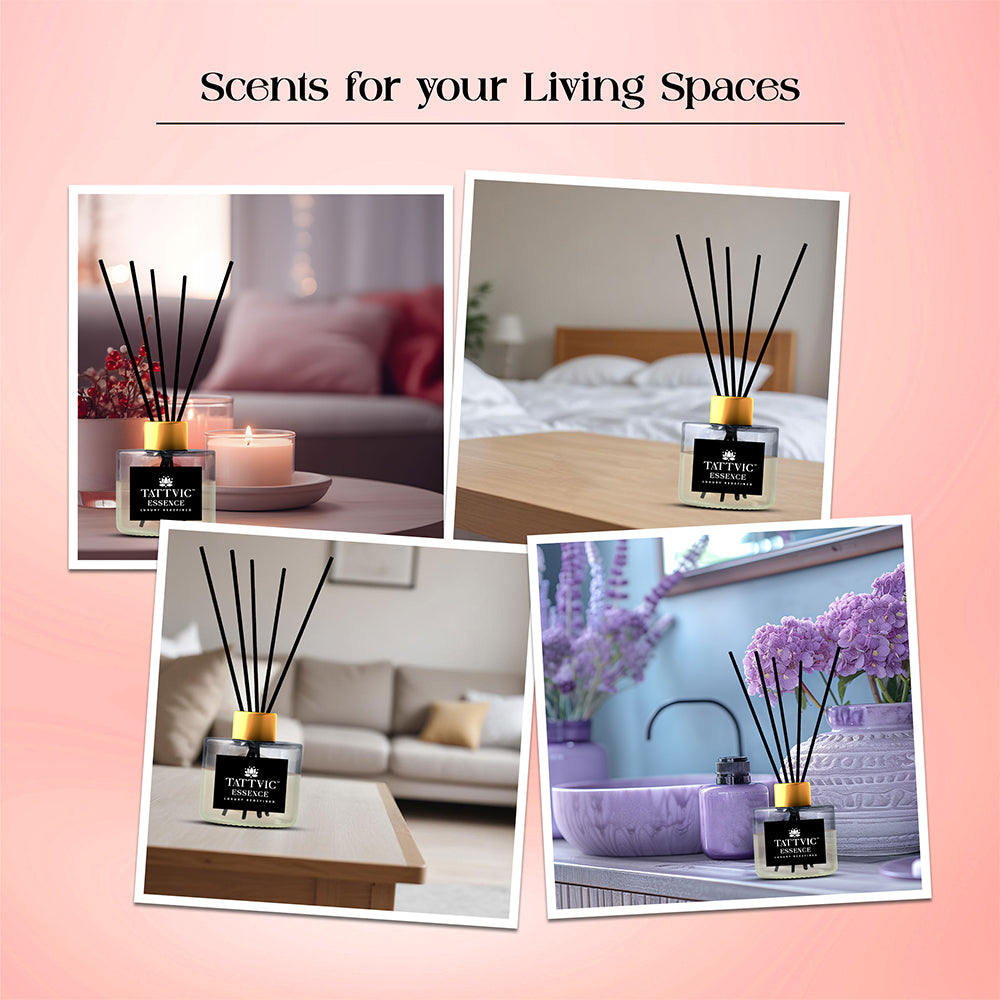 Tattvic Essence Reed Diffuser Set – Peach and Saffron