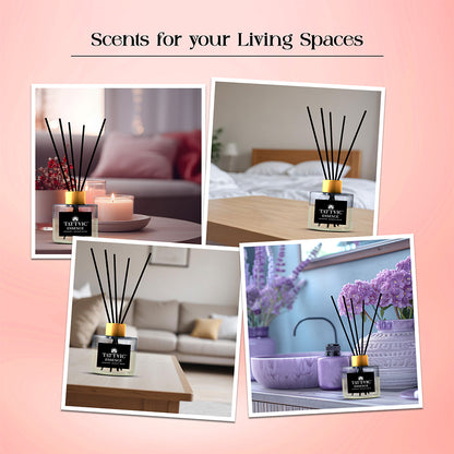 Tattvic Essence Reed Diffuser Set – Peach and Saffron