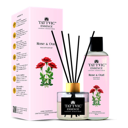 Tattvic Essence Reed Diffuser Set – Rose & Oud