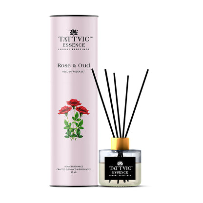 Tattvic Essence Reed Diffuser Set – Rose & Oud