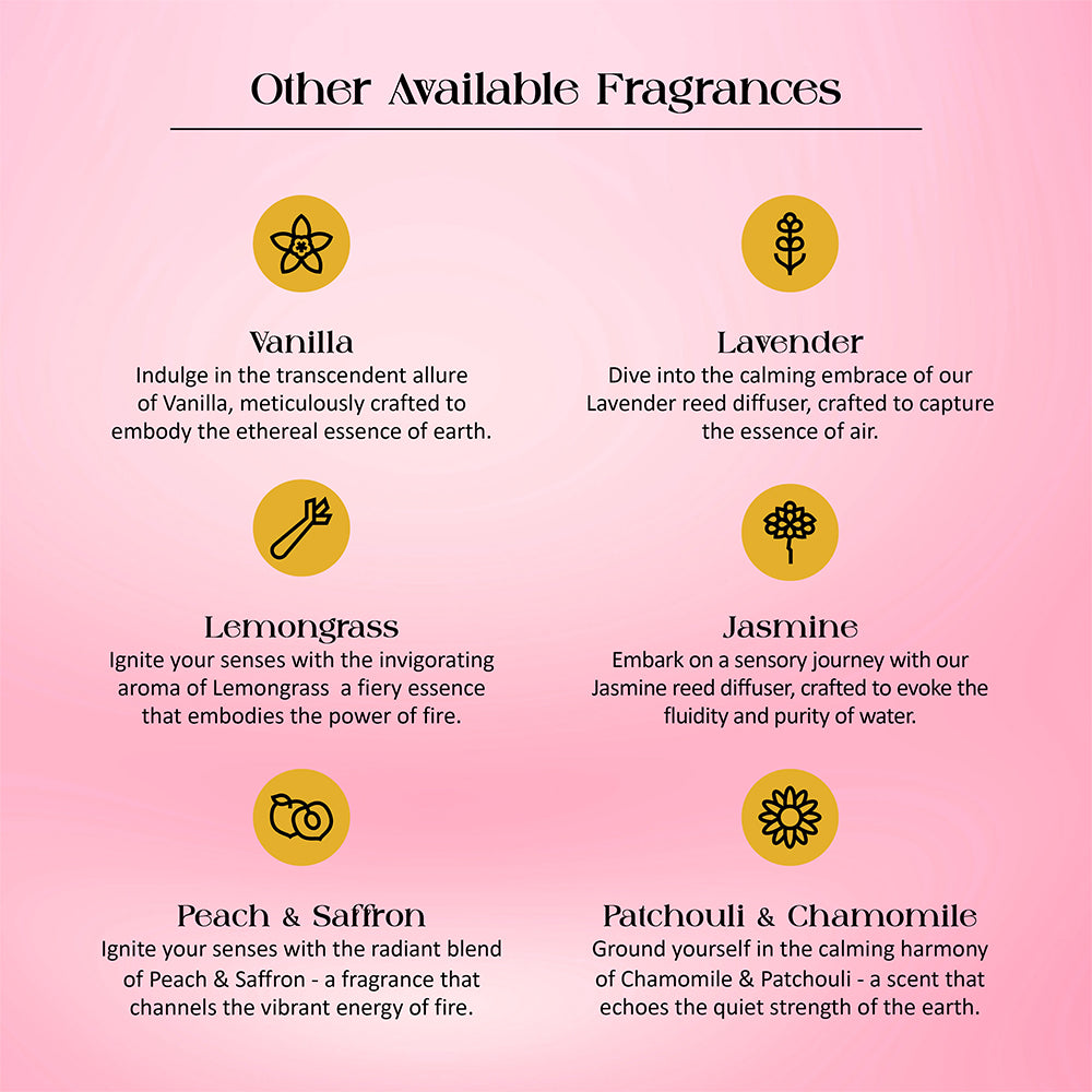 Tattvic Essence Reed Diffuser Set – Rose & Oud