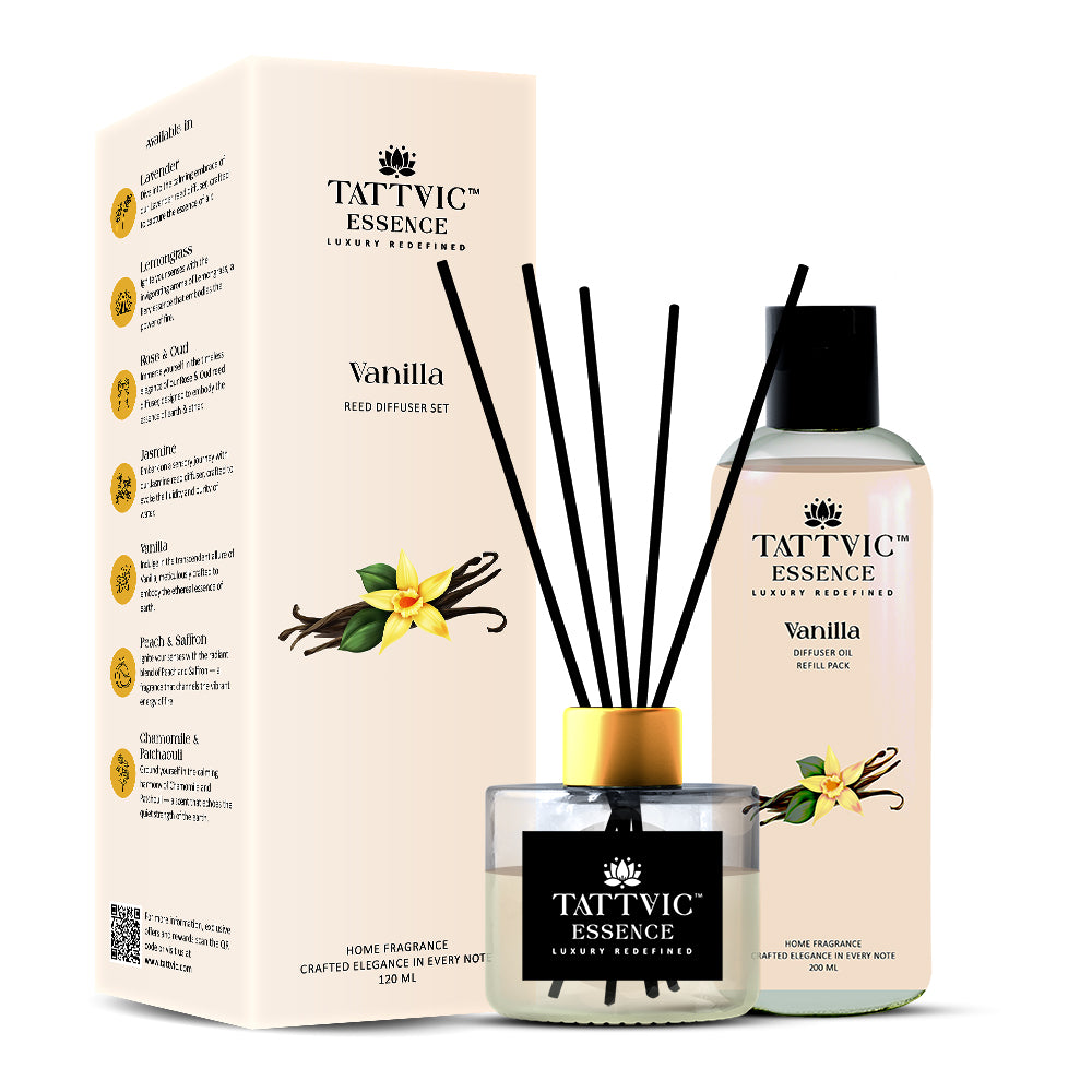 Tattvic Essence Reed Diffuser Set – Vanilla